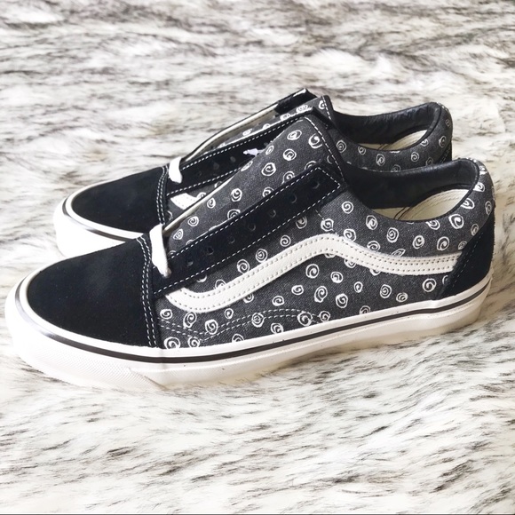 vans old skool lx swirl black suede canvas black - Picture 4 of 9